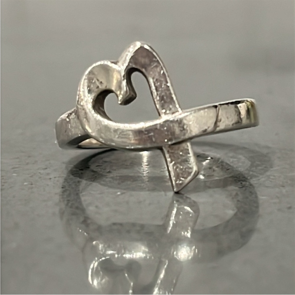 Tiffany & Co. Silver Paloma Picasso Heart Ring - Picture 6 of 10